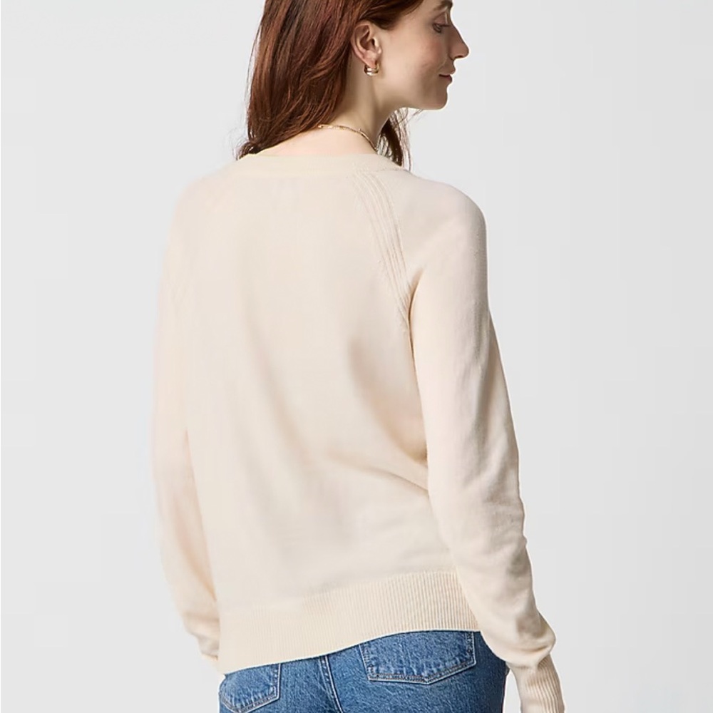 J.Crew NWT Wool-Blend Boyfriend Sweater – Ivory | Size XL - Picture 3 of 11